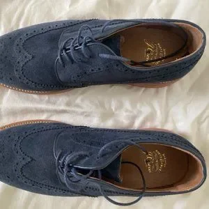 J. Crew | Shoes | J Crew Kenton Blue Suede Wingtip Oxford  display picture 3